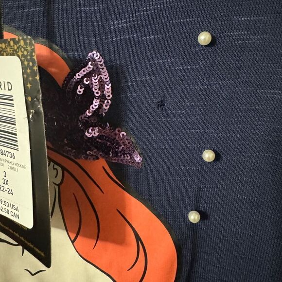 New with defect- see all photos Ariel- the little mermaid torrid size 3 shirt - Picture 2 of 4
